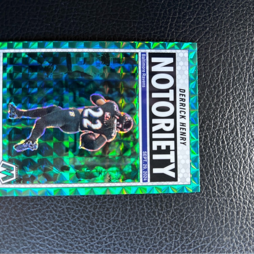 Notoriety Sports Trading Card - Blue and Green Holographic